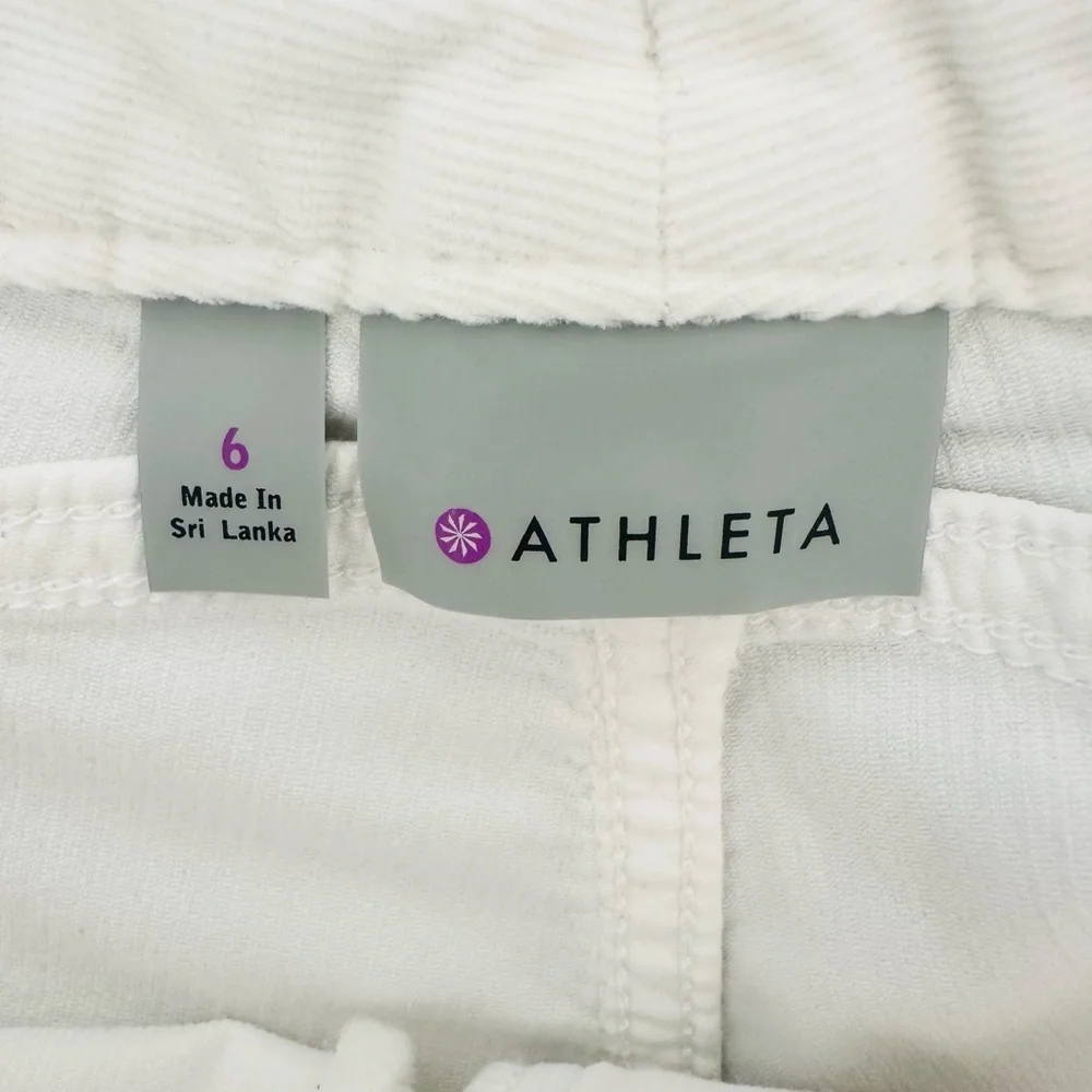 Athleta Women's White Corduroy Shorts - Picture 3 of 5